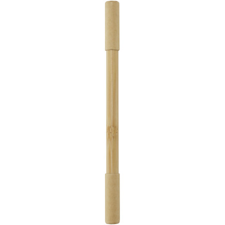 Stylo publicitaire duo bambou encre bleue Samambu