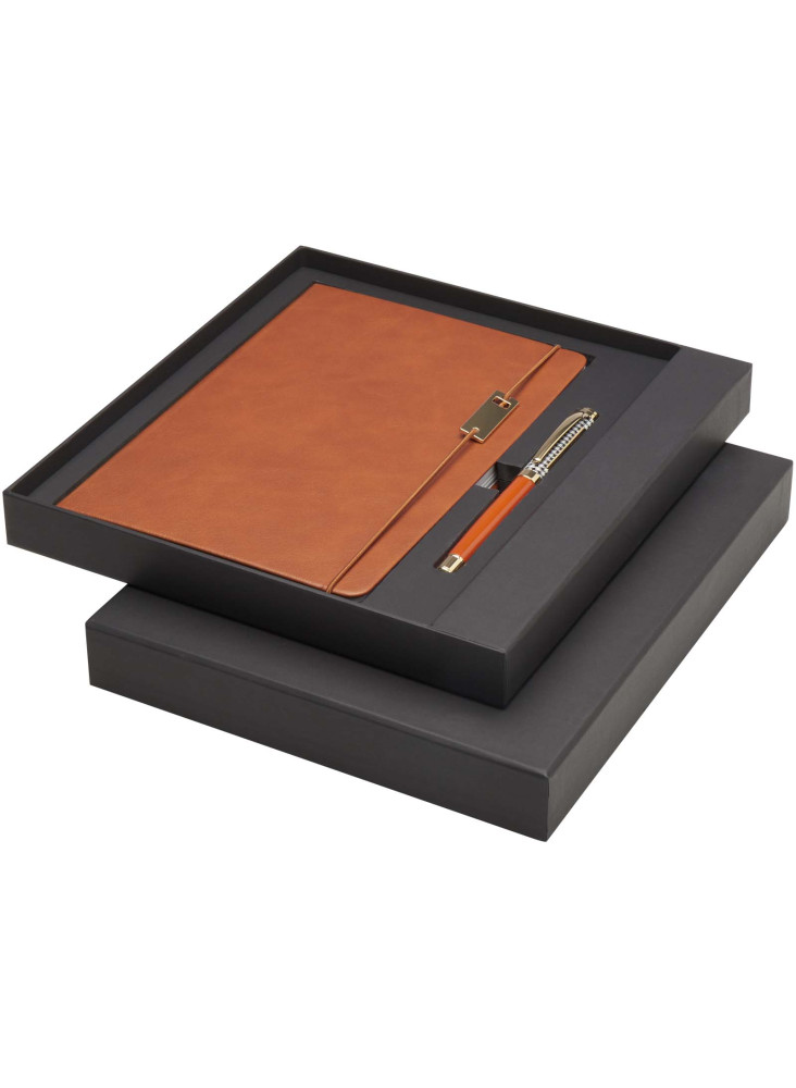 Ensemble Legato comprenant carnet A5, stylo bille et stylo roller (encre bleue)