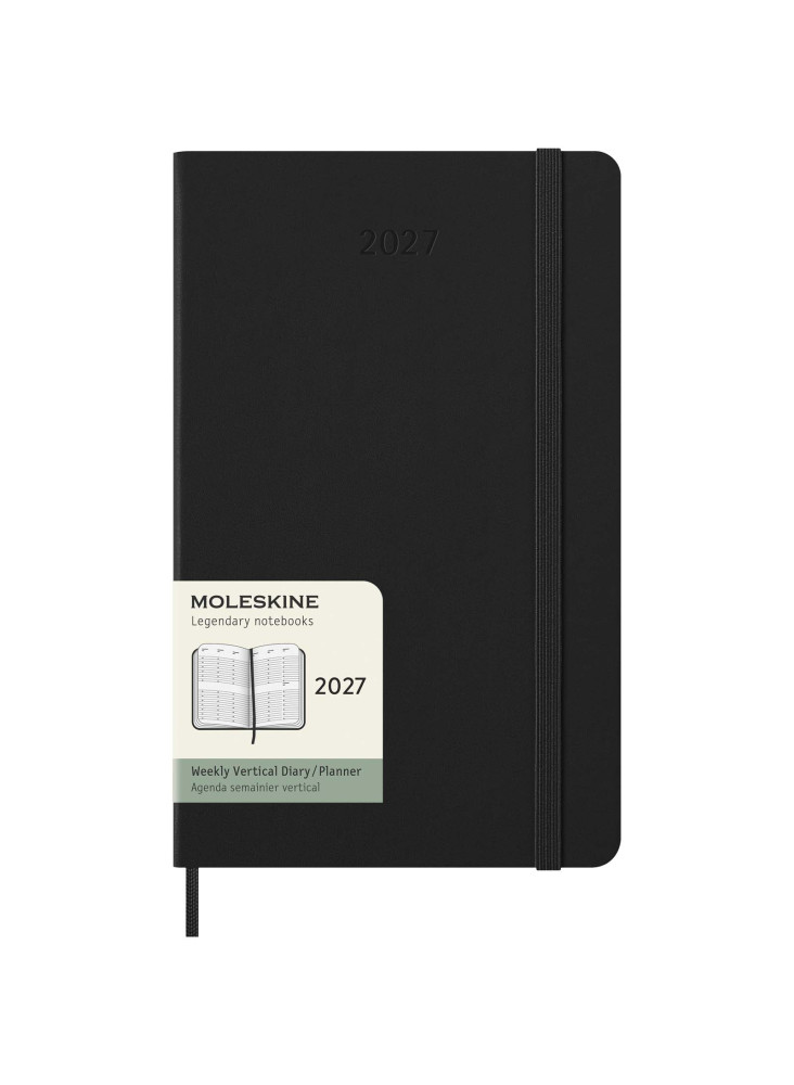 Agenda L vertical 12 mois Moleskine à couverture rigide