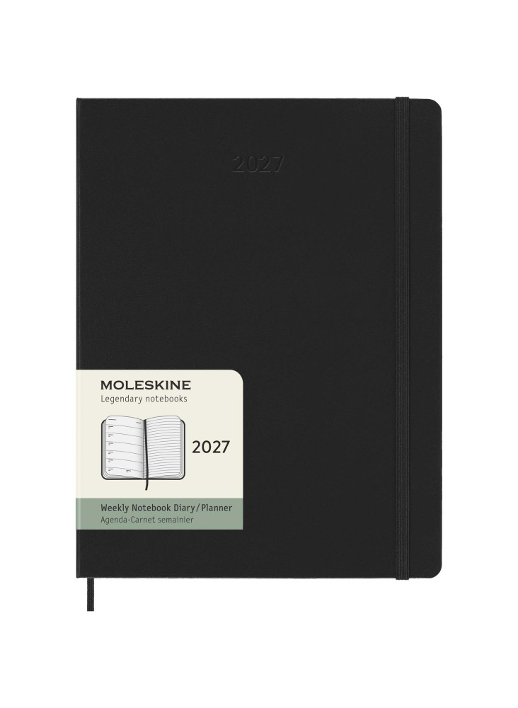 Agenda XL hebdomadaire 12 mois Moleskine à couverture rigide