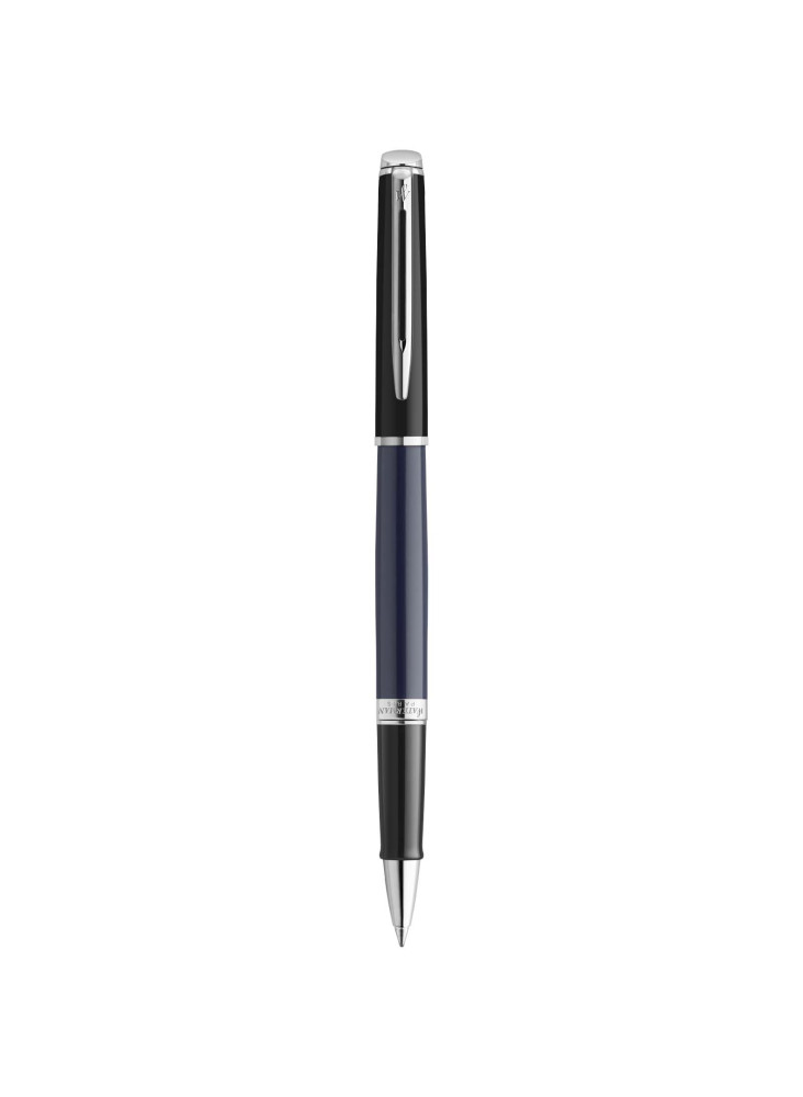Stylo roller publicitaire Hemisphere avec habillage palladium encre noire Waterman Hemisphere