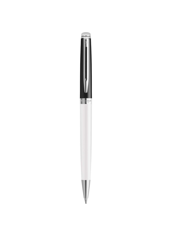 Stylo roller publicitaire Hemisphere avec habillage palladium encre bleue Waterman Hemisphere