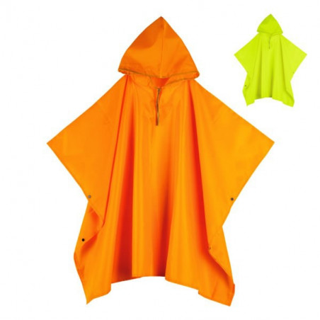 Poncho Haute Visibilité Fluo publicitaire