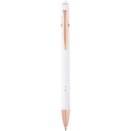 Stylo bille publicitaire avec finition or rose encre bleue Nanna