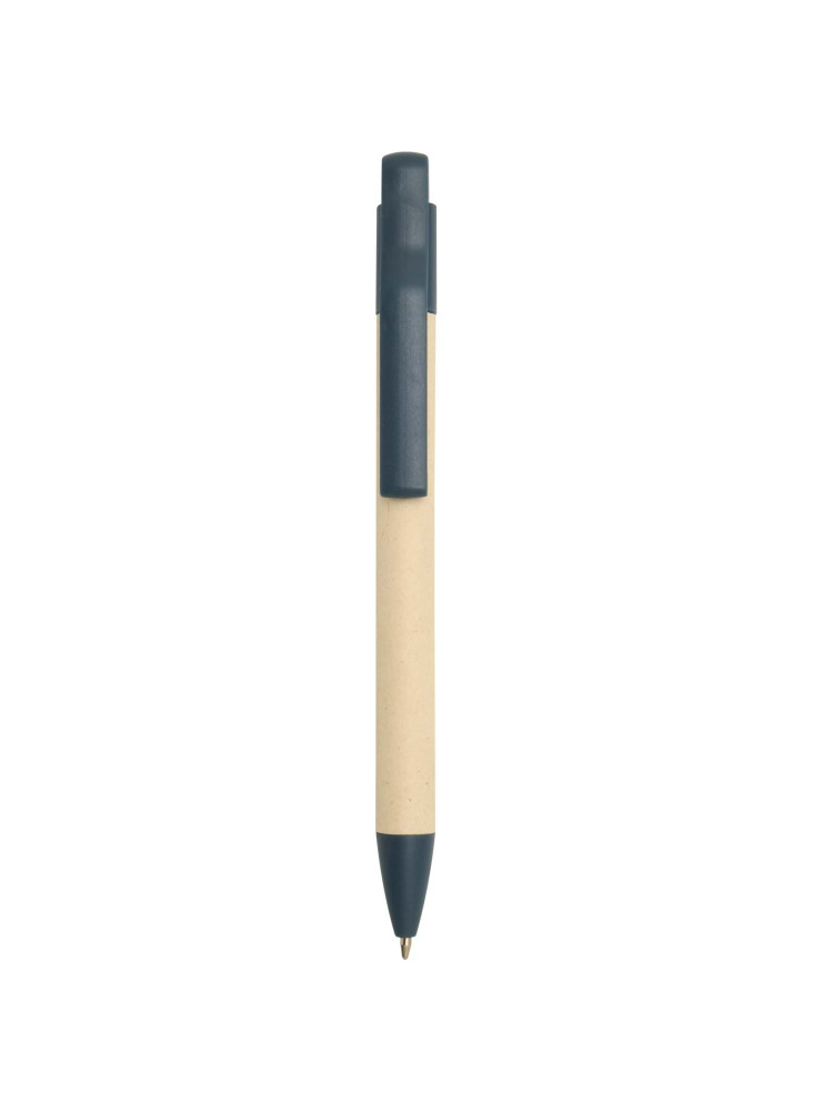 Stylo bille publicitaire en papier de canne à sucre encre bleue Liliana