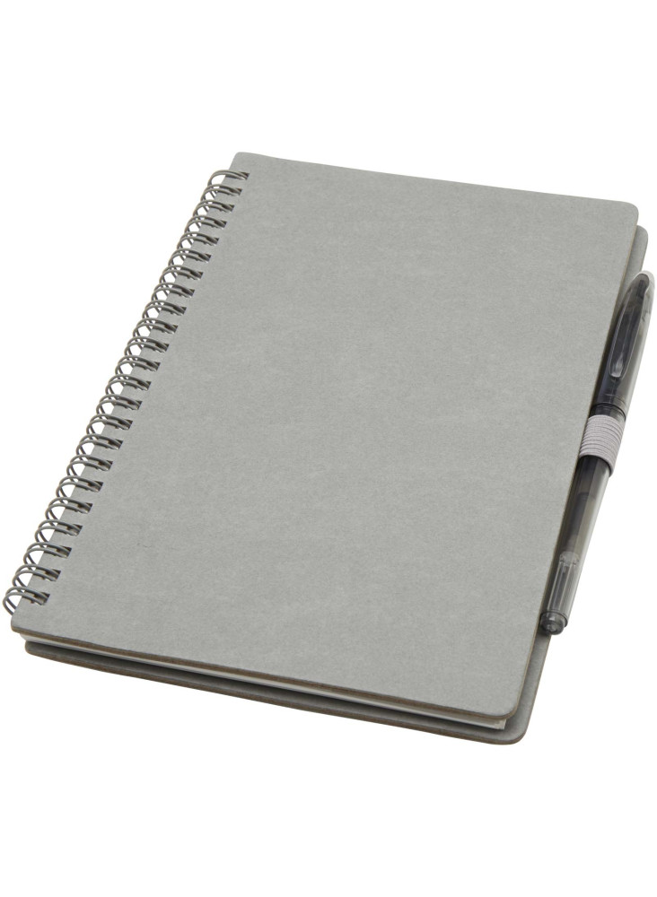 Carnet publicitaire A5 réutilisable Slate avec parure de stylos