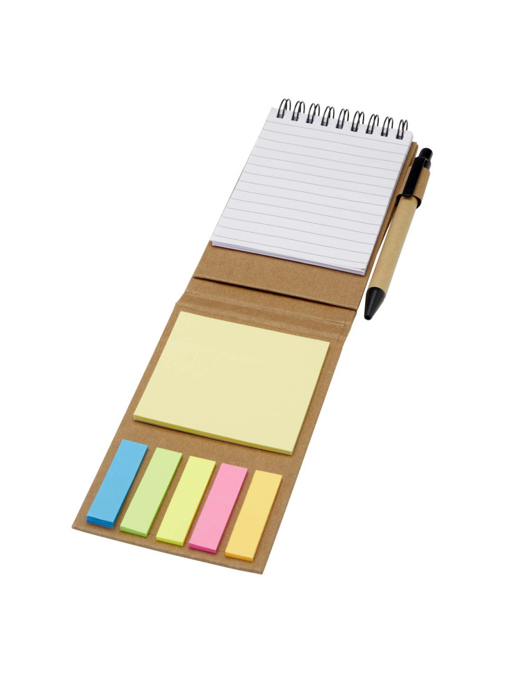 Bloc-notes autocollant avec stylo bille Flipper (encre noire)