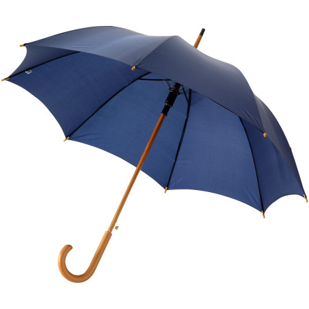 Parapluie 23" à ouverture automatique, poignée et mât en bois