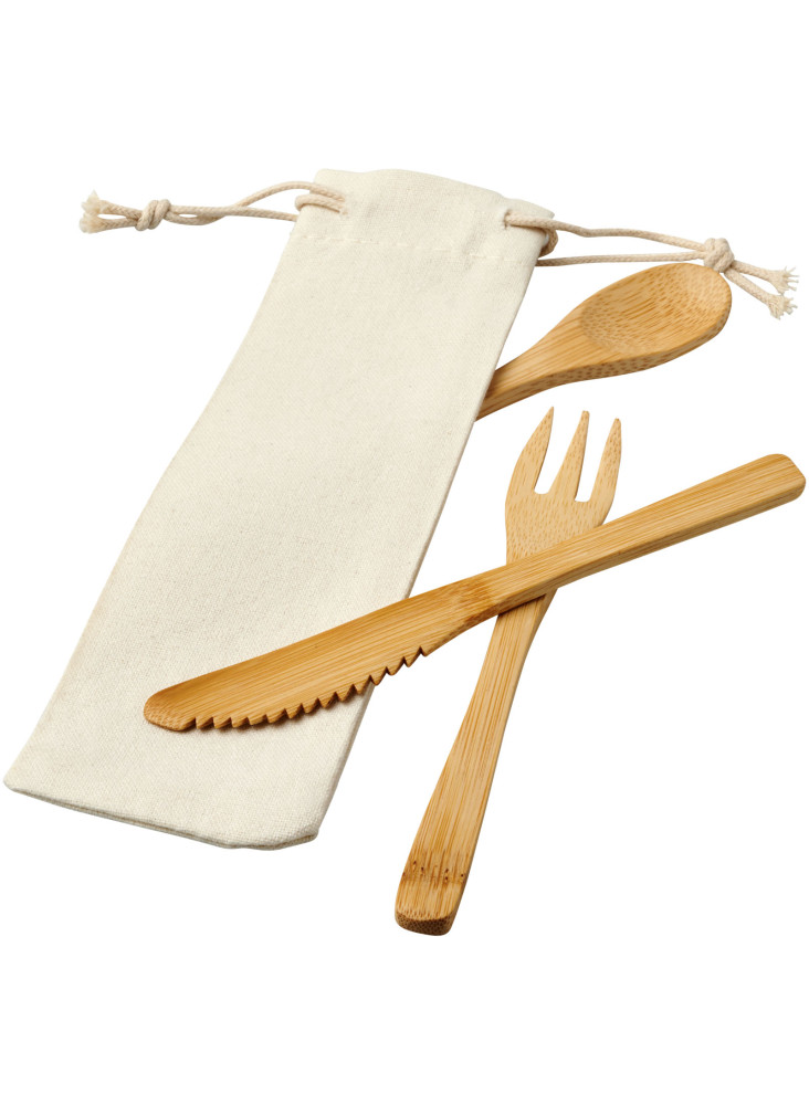 Ensemble de couverts publicitaire bambou Celuk
