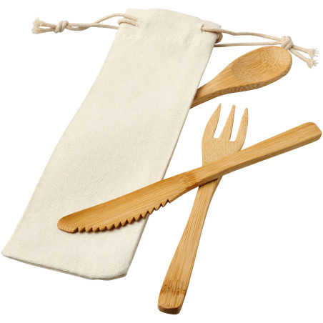 Ensemble de couverts publicitaire bambou Celuk