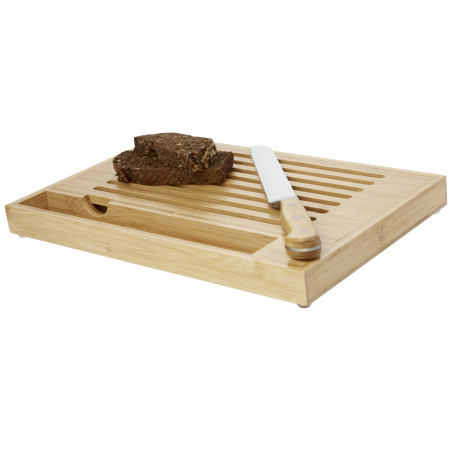 Planche à découper publicitaire bambou Pao avec couteau