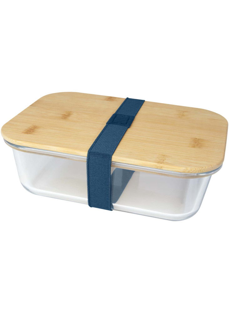 Boîte repas publicitaire verre bambou Roby 1L