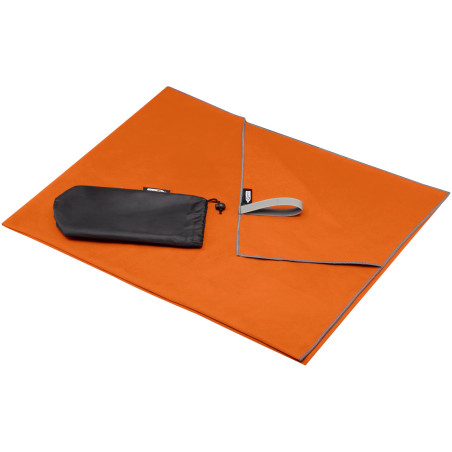 Serviette publicitaire Pieter certifiée GRS ultra-légère et à séchage rapide 100 x 180 cm