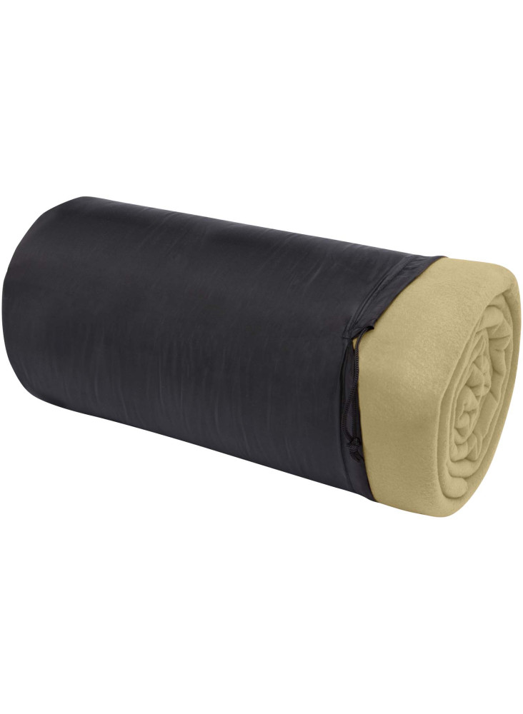 La couverture à carreaux unie Huggy est composée à 100 % de polaire 200 g/m², une matière douce et confortable qui fournit ra