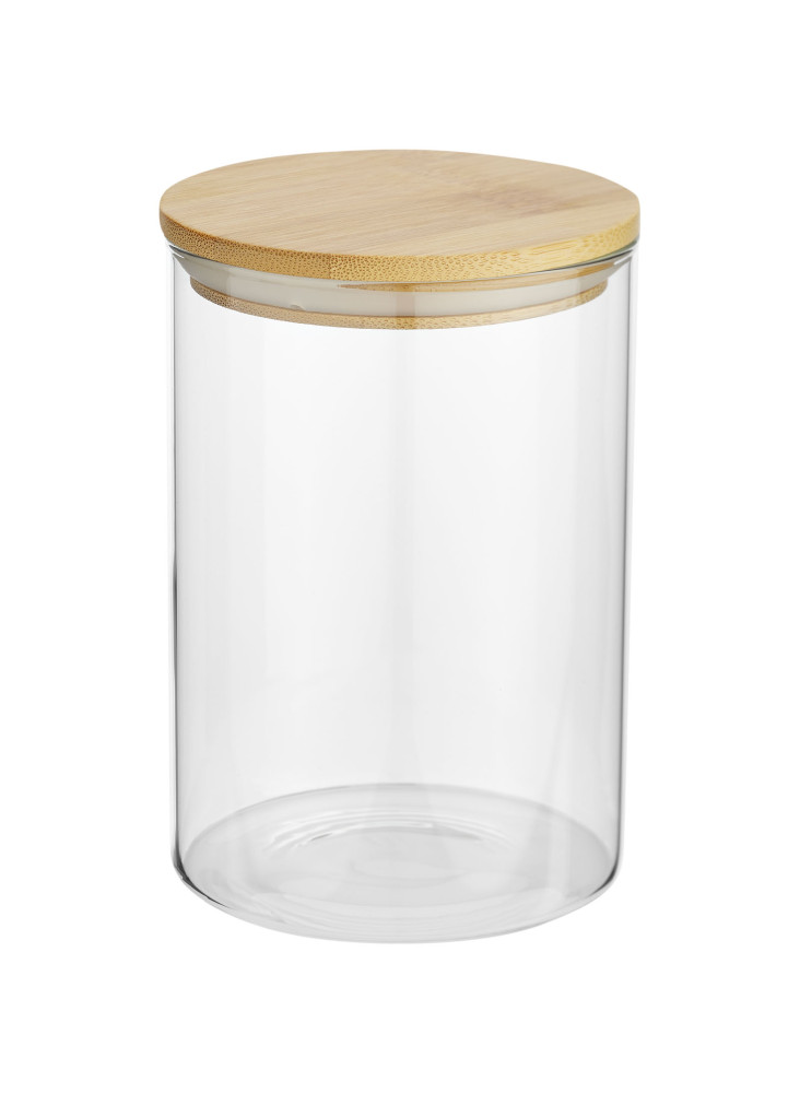 Récipient alimentaire publicitaire verre bambou Boley 550ml