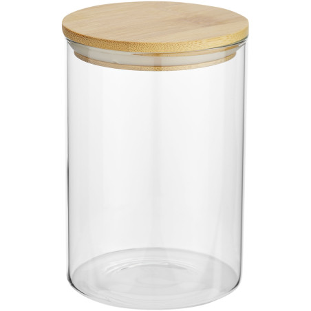 Récipient alimentaire publicitaire verre bambou Boley 550ml