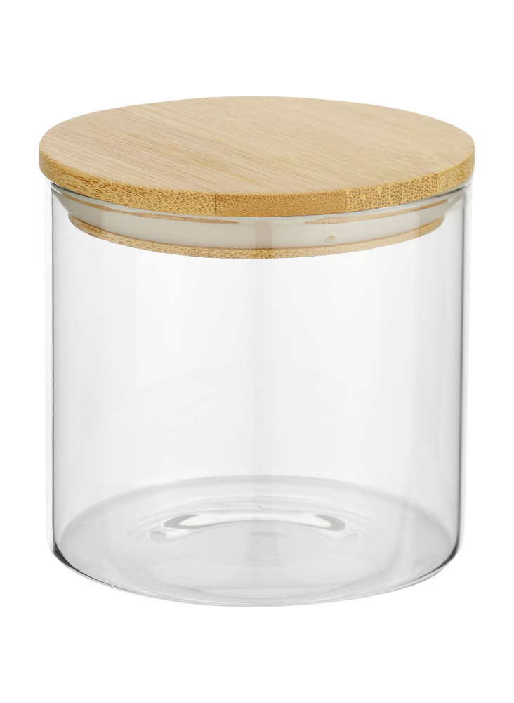 Récipient alimentaire publicitaire verre bambou Boley 320ml