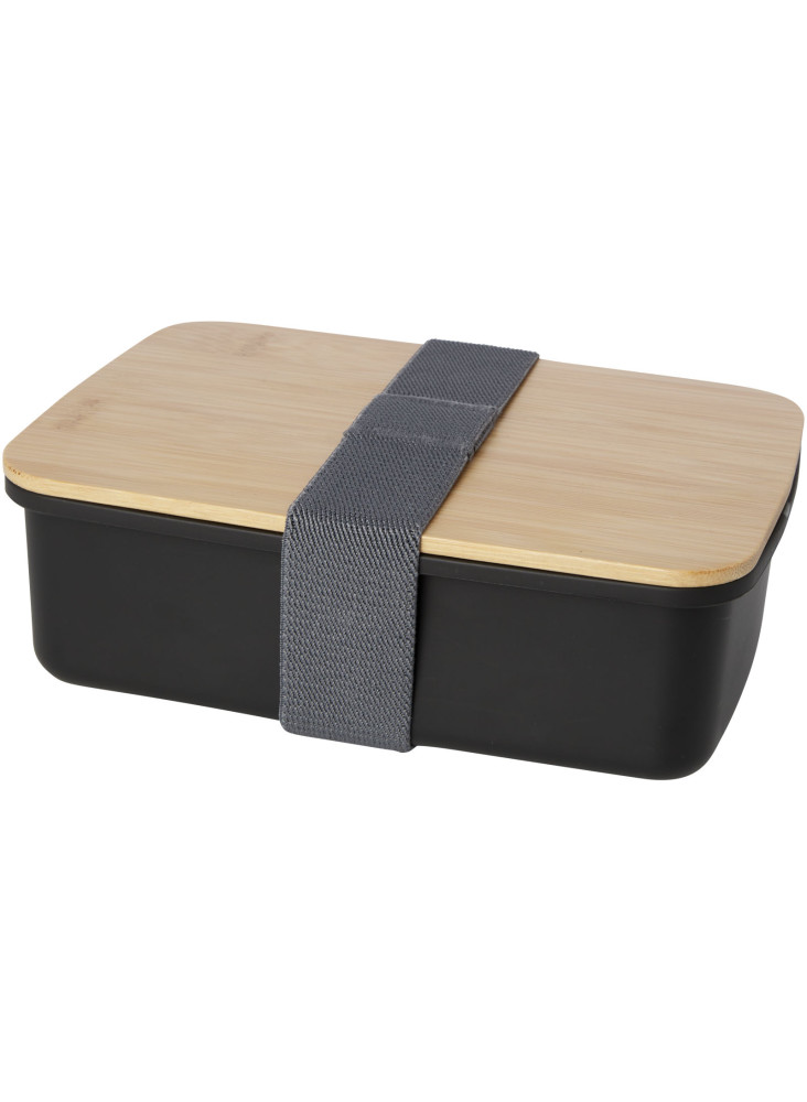 Boîte repas publicitaire recyclée bambou Mangi 750ml