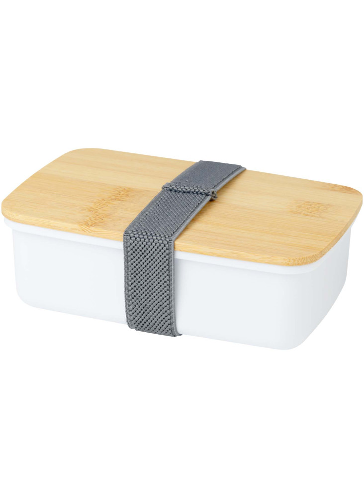 Boîte repas publicitaire recyclée bambou Mangi 500ml
