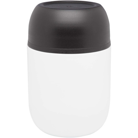 Boîte-repas Supo en acier inoxydable recyclé à double paroi de 480 ml avec cuillère pliable