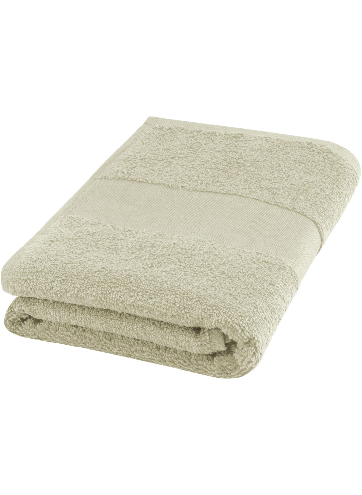 Serviette publicitaire Charlotte de 50 x 100 cm en coton de 450 g/m²