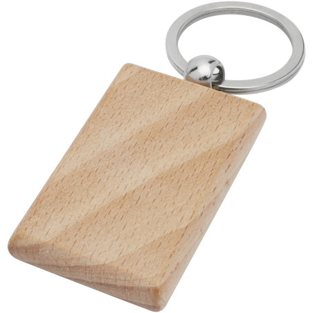 Porte-clés rectangulaire publicitaire bois de hêtre Gian