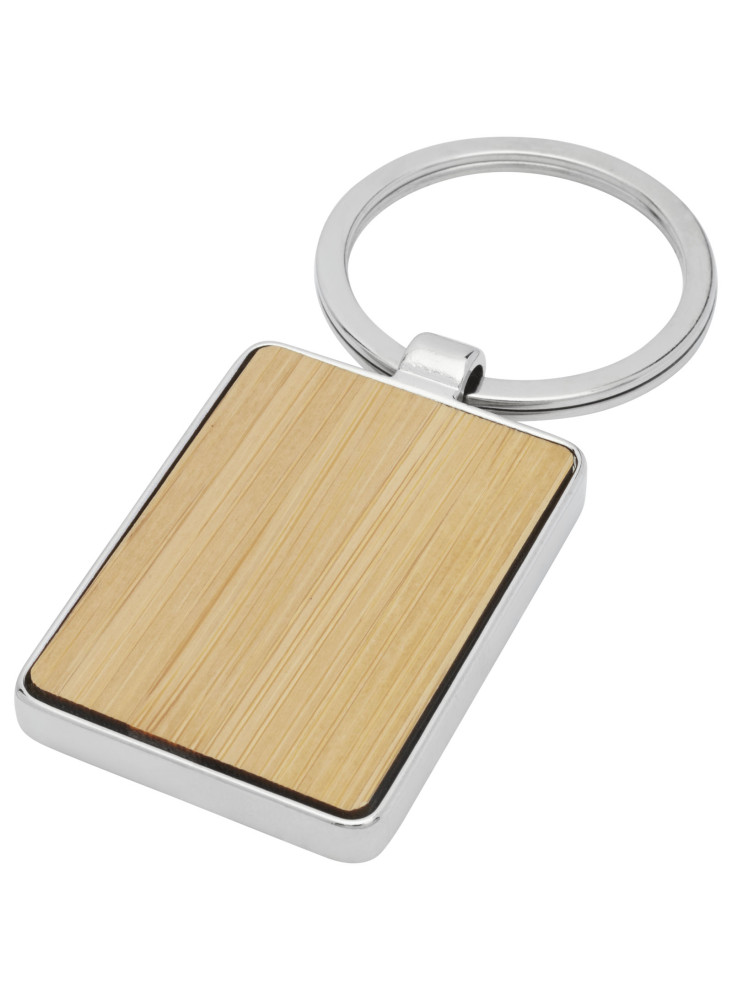 Porte-clés rectangulaire Neta en bambou