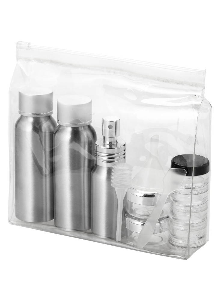 Trousse publicitaire toilette avion Traveler aluminium