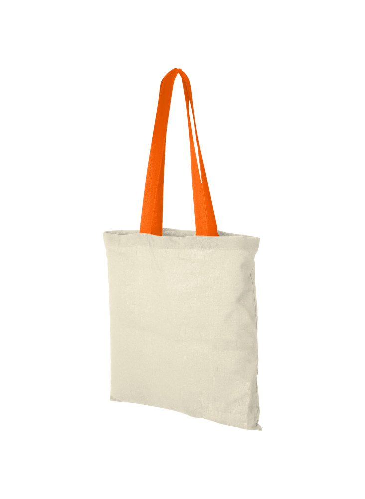 Sac shopping publicitaire Nevada en coton à poignées colorées 7 L