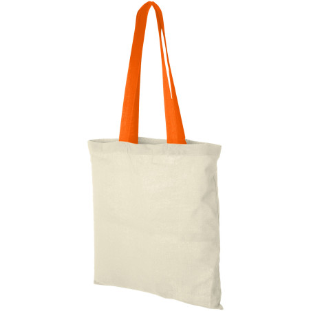 Sac shopping publicitaire Nevada en coton à poignées colorées 7 L