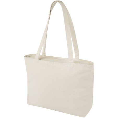 Sac shopping publicitaire zippé Ningbo en coton 320 g/m² 15 L