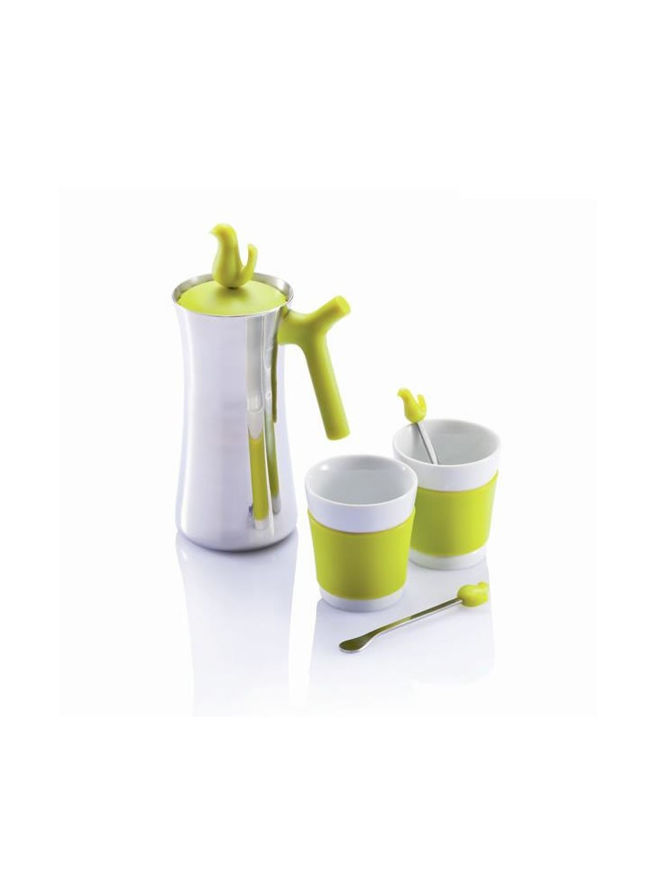 Cafetière + 2 Tasses en forme oiseau Publicitaire