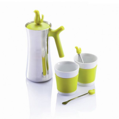 Cafetière + 2 Tasses en forme oiseau Publicitaire