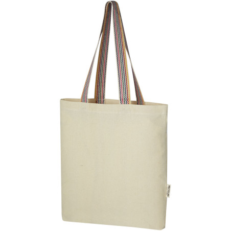 Sac shopping publicitaire en coton recyclé Rainbow 5 L