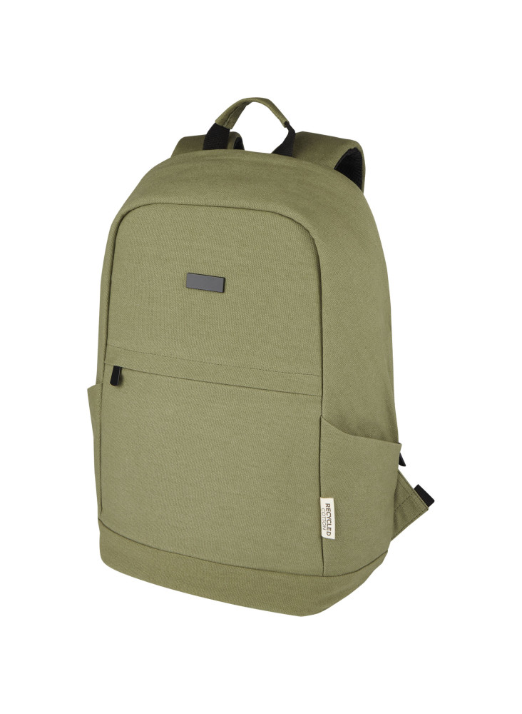 Sac publicitaire a dos anti-vol ordinateur Joey de 18 L en toile recyclée GRS 15,6 pouces