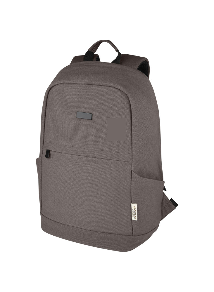 Sac publicitaire a dos anti-vol ordinateur Joey de 18 L en toile recyclée GRS 15,6 pouces