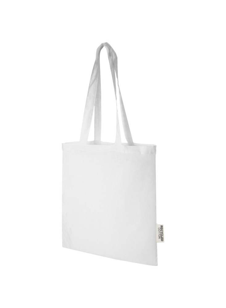 Sac shopping publicitaire en coton recyclé Madras 7 L
