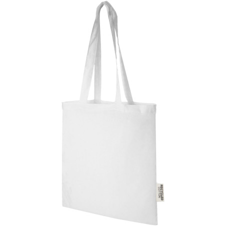 Sac shopping publicitaire en coton recyclé Madras 7 L
