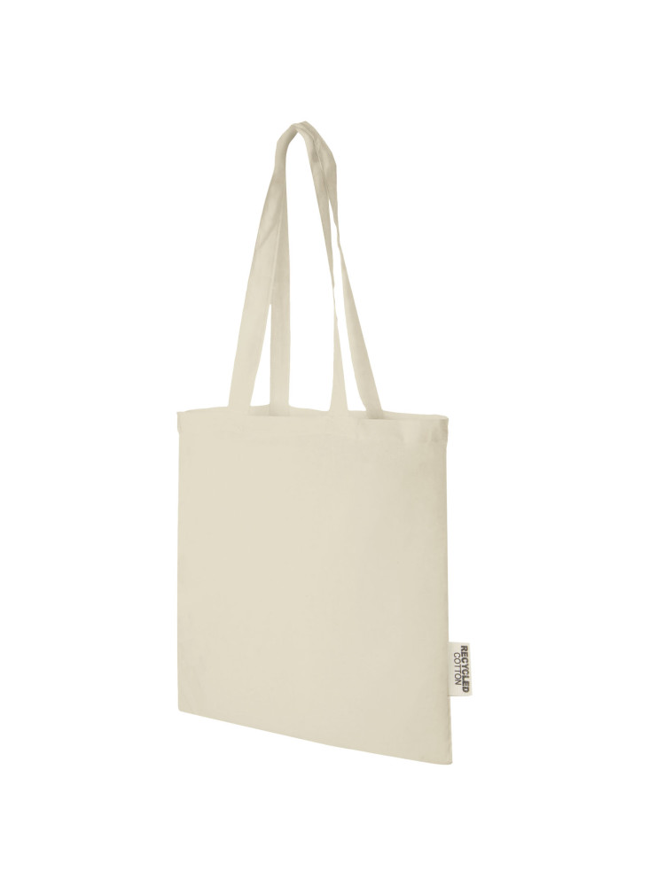 Sac shopping publicitaire en coton recyclé Madras 7 L