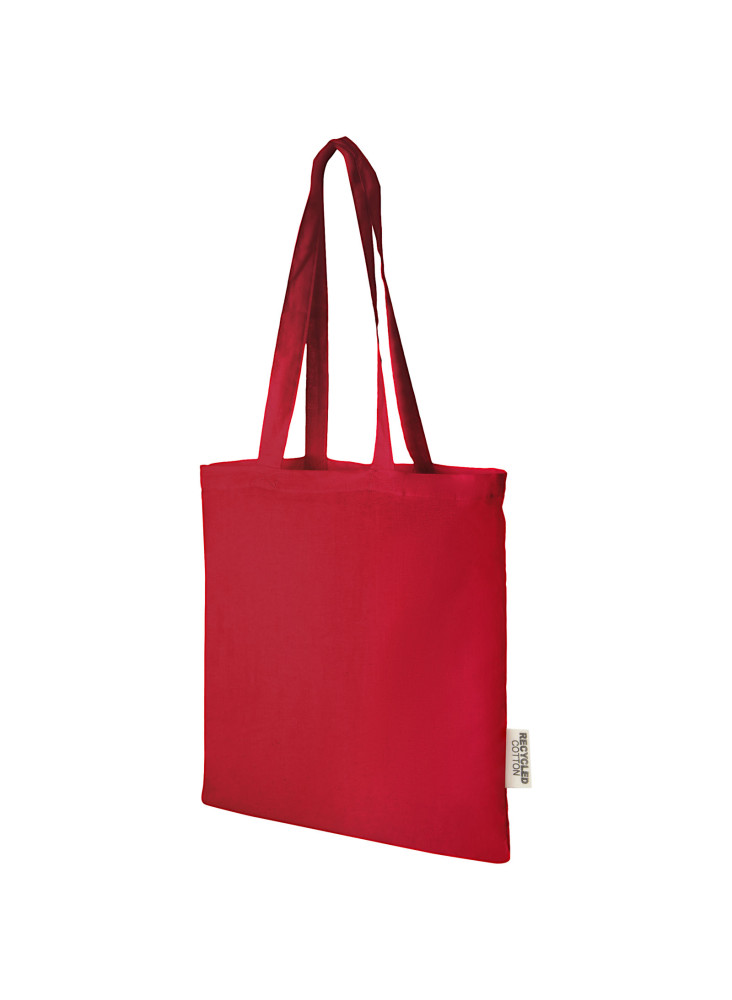 Sac shopping publicitaire en coton recyclé Madras 7 L