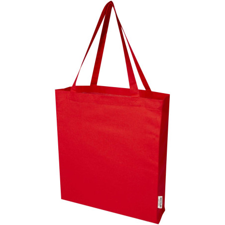 Sac shopping à soufflets Madras en coton recyclé 140 g/m² certifié GRS 12L