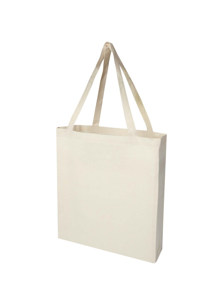 Sac shopping à soufflets Madras en coton recyclé 140 g/m² certifié GRS 12L