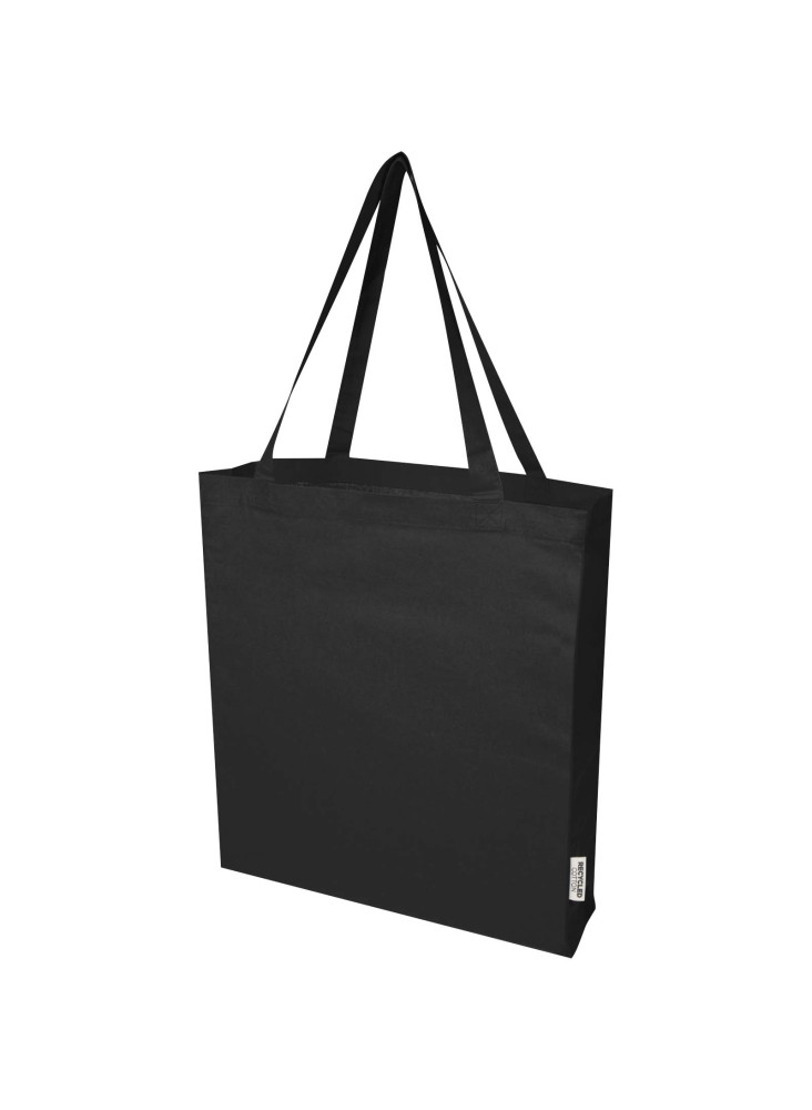 Sac shopping à soufflets Madras en coton recyclé 140 g/m² certifié GRS 12L