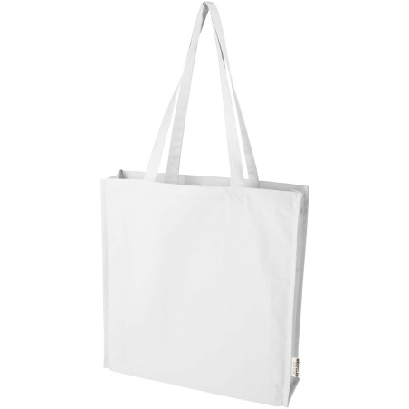 Sac shopping publicitaire Florida à soufflets en coton recyclé GRS 14 L
