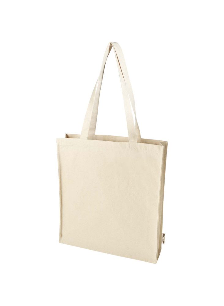 Sac shopping publicitaire Florida à soufflets en coton recyclé GRS 14 L
