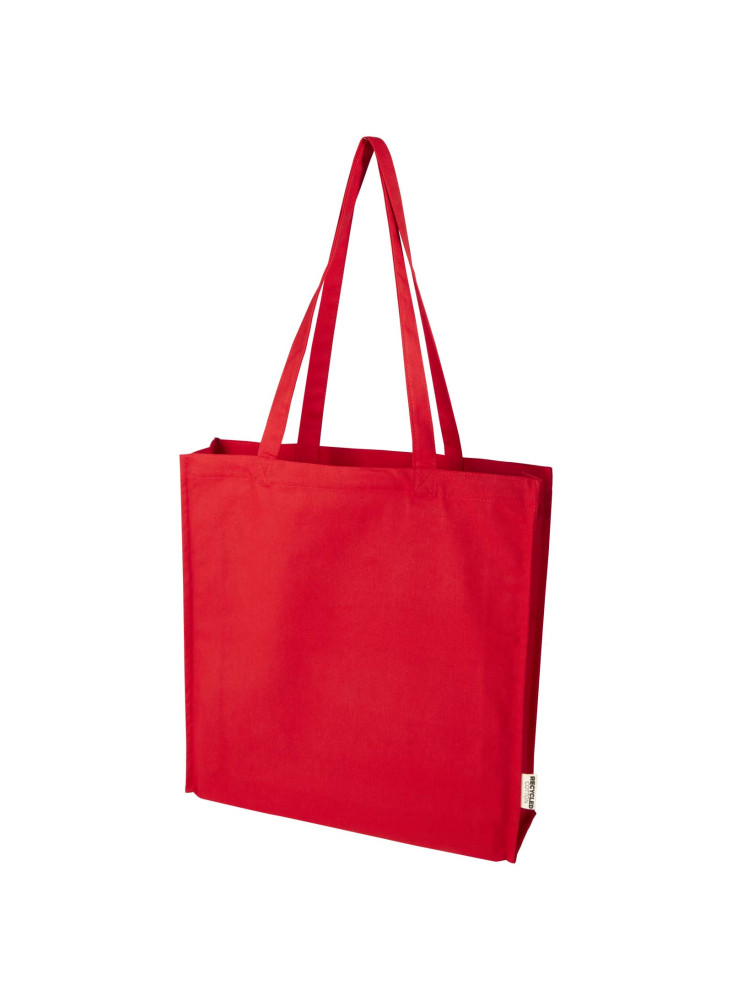 Sac shopping publicitaire Florida à soufflets en coton recyclé GRS 14 L