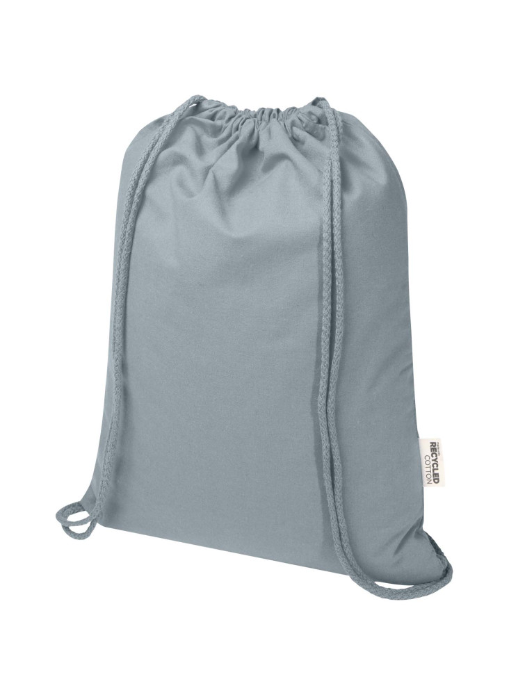 Sac de 5 L avec cordon Oregon Blend en coton recyclé 140 g/m² certifié GRS