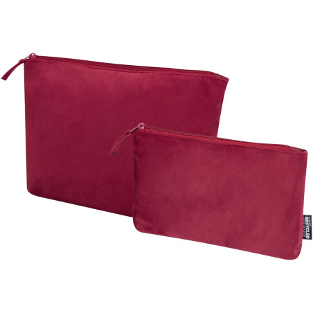 Set de trousses de toilette en velvet gomme recyclées GRS Swift