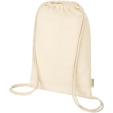 Sac publicitaire à cordon en coton bio Odisha 100 g/m²