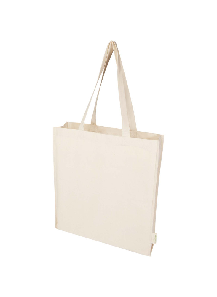 Sac shopping publicitaire Odisha à soufflets bio coton biologique 14 L
